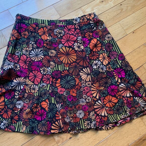 Spense Floral A-Line Skirt – Retro Multicolor Print – Size Large - Picture 6 of 7